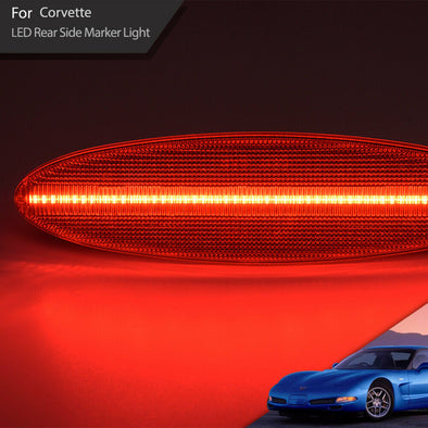 Rear-Side-Marker-Parking-LED-With-Red-LED-&-Red-Lens-205421-Corvette-Store-Online