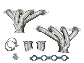 Stainless-Steel-Hugger-Headers-Swap-Conversion-Ram-Horns-205465-Corvette-Store-Online