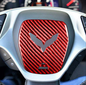Red-Carbon-Fiber-Steering-Wheel-Panel-Frame-Trim-205548-Corvette-Store-Online