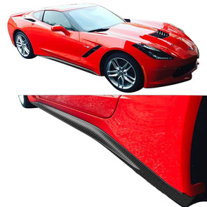 Hydro-Carbon-Fiber-Stage-1-Style-Side-Skirts---Gloss-Clear-Finish-206874-Corvette-Store-Online