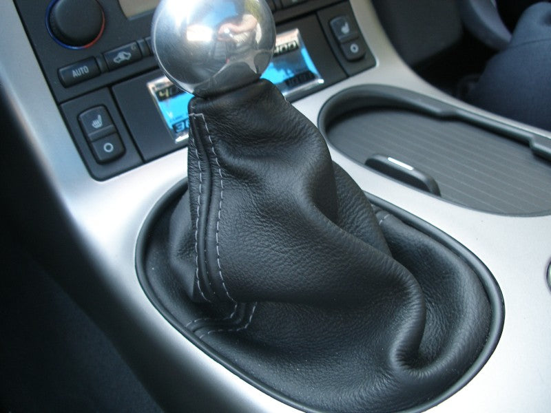 Leather-Shift-Boot---Manual---Black-W/Medium-Gray-Stitching-207340-Corvette-Store-Online