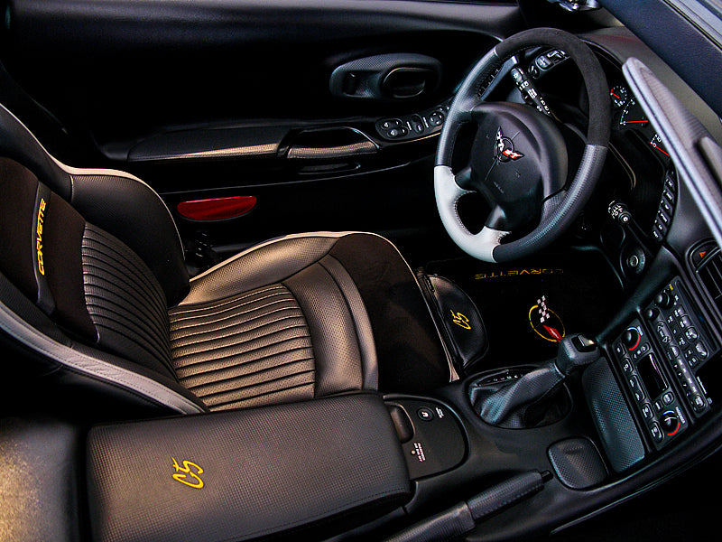 Carbon-Fiber-Vinyl-Armrest-Cover---Black-W/Black-Stitch-207642-Corvette-Store-Online