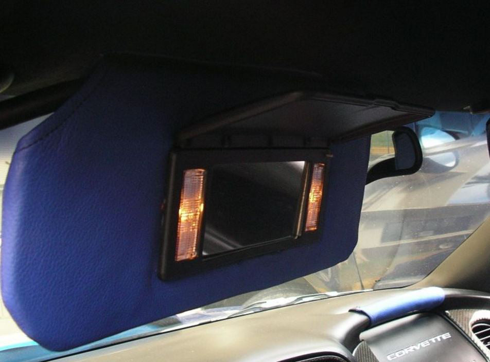 Leather-Sunvisor-Covers---Tan-W/Black-Stitch-207741-Corvette-Store-Online