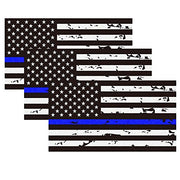Back-Our-Heroes-Tattered-Decal---Police-Officers---Thin-Blue-Line-208191-Corvette-Store-Online