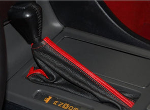 Black-NAPPA-Shift-Boot-W/Accent-Stitching---Manual-Perf---Light-Yellow-208292-Corvette-Store-Online