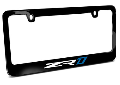 License-Plate-Frames-W/ZR1-Logo---Black-209388-Corvette-Store-Online