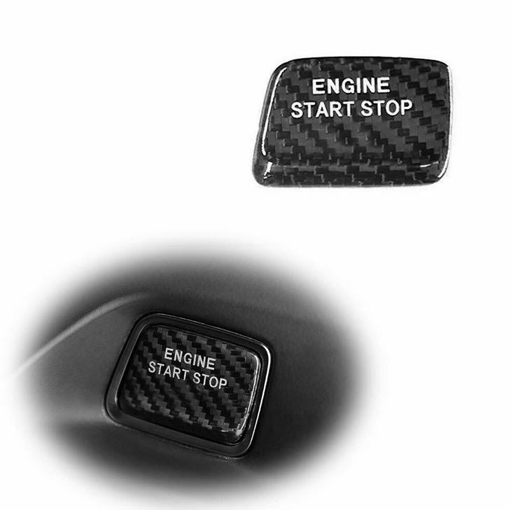 Carbon-Fiber-Keyless-Engine-Start-Button-Cover-Trim---Black-209974-Corvette-Store-Online