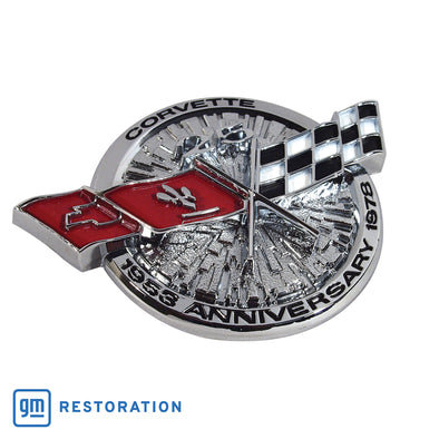 Reproduction-"25th-Anniversary"-Gas-Lid-Emblem-2100-Corvette-Store-Online