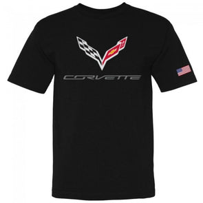 USA-Made-Crossed-Flags-Tee---Black---Medium-210376-Corvette-Store-Online