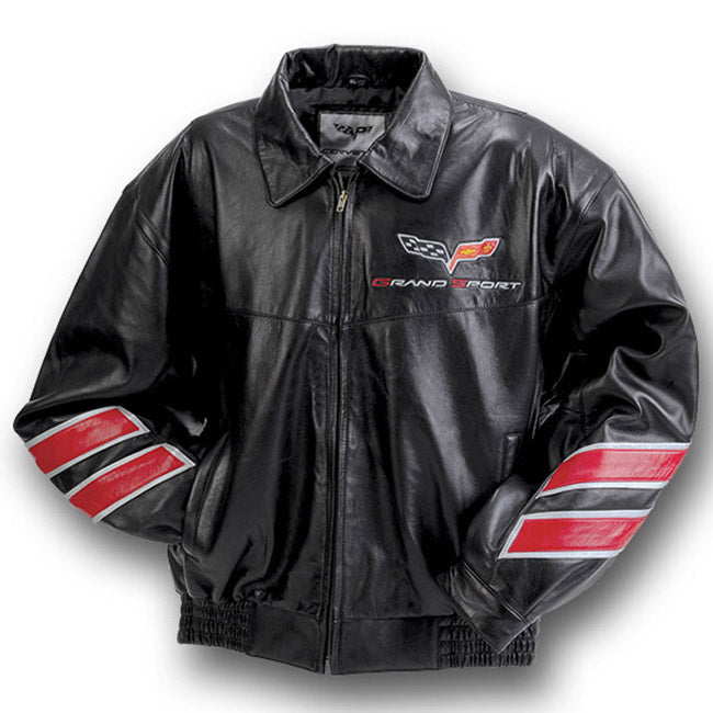 Grand-Sport-Black-&-Red-Leather-Jacket---XL-210496-Corvette-Store-Online