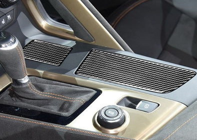 Carbon-Fiber-Cup-Holder-&-Ashtray-Door-Panel-Overlays---2pc---Black-Carbon-Fiber-210555-Corvette-Store-Online