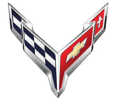 Metal-Crossed-Flag-Logo-Sign---13x12-210638-Corvette-Store-Online