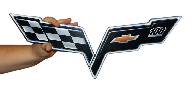 Centennial-Cross-Flags-Metal-Sign---32x12-211015-Corvette-Store-Online