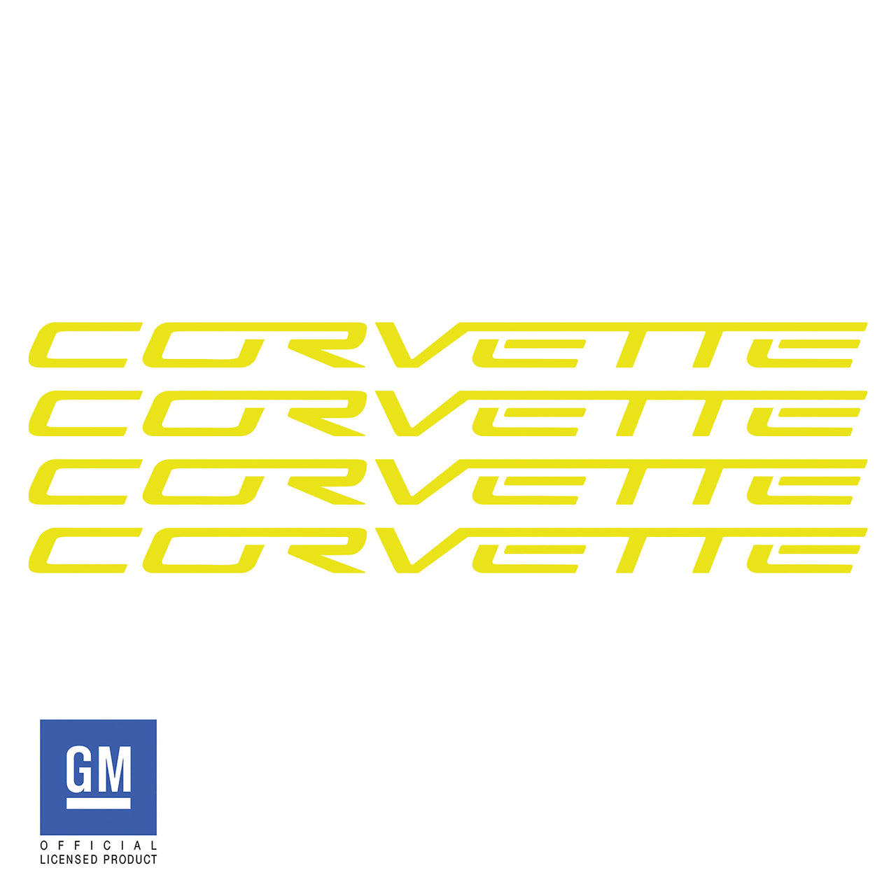 Wheel-Lettering-Kit---Corvette-Script-for-4-Wheels---Gloss-Yellow-211619-Corvette-Store-Online