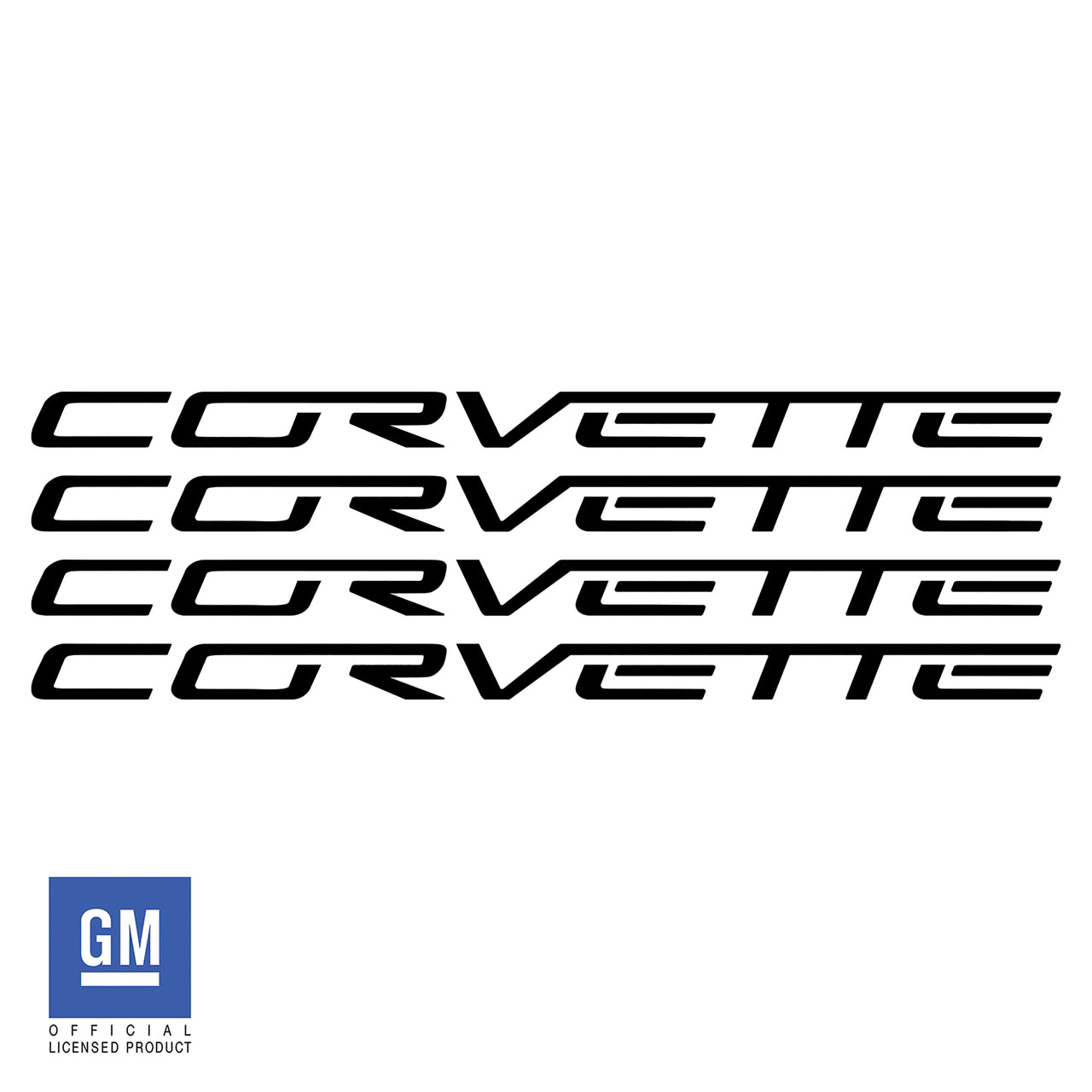 Wheel-Lettering-Kit---Corvette-Script-for-4-Wheels---Gloss-Black-211621-Corvette-Store-Online