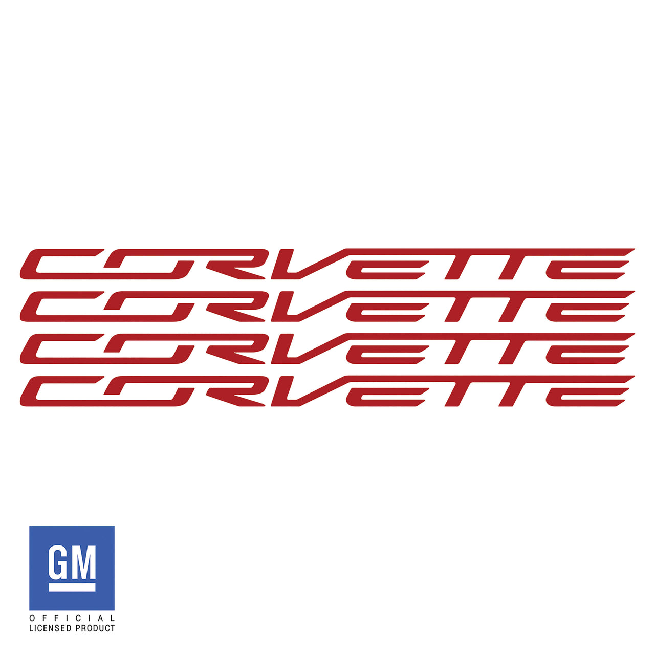Wheel-Lettering-Kit---Corvette-Script-for-4-Wheels---Gloss-Red-211623-Corvette-Store-Online