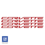 Wheel-Lettering-Kit---Corvette-Script-for-4-Wheels---Gloss-Red-211623-Corvette-Store-Online