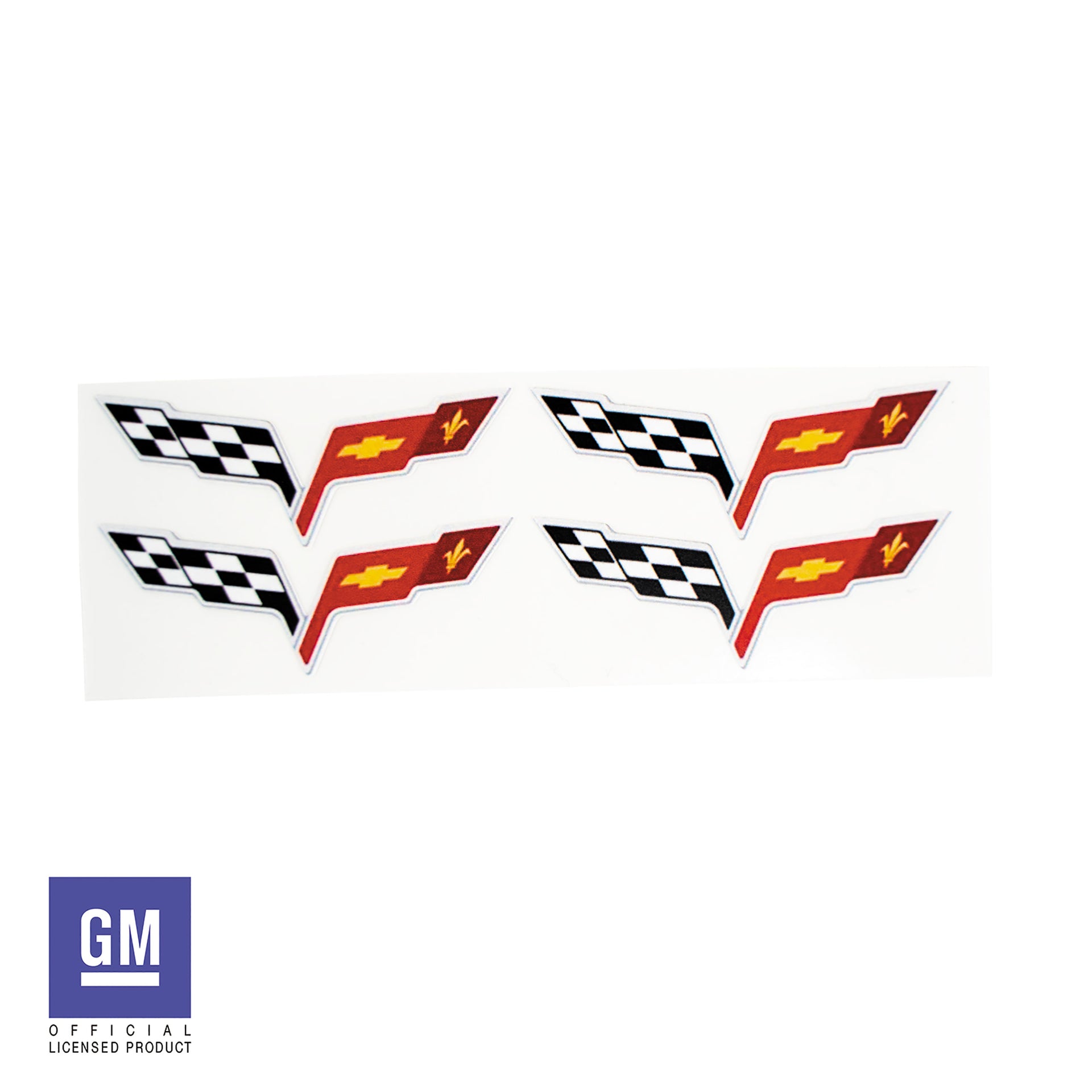 Aftermarket-Wheel-Center-Cap-Vinyl-Decals---4-piece-Set---Cross-Flag-211630-Corvette-Store-Online