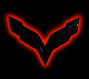 Custom-Painted-LED-Front-&-Rear-Emblem-Lighting-W/Red-LEDs-211839CP-Corvette-Store-Online