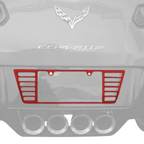 Custom-Painted-License-Plate-Frames-w/Angled-Louvers-212071CP-Corvette-Store-Online