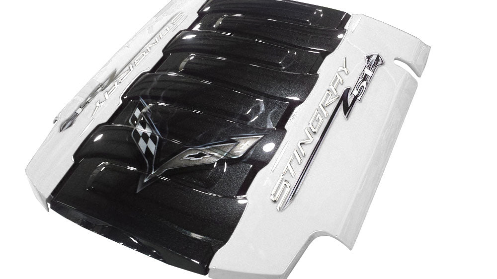 Custom-Painted-LT1-Fuel-Rail-Covers-W/Painted-Z51-Logo-212152CP-Corvette-Store-Online
