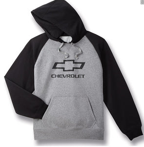 Vintage-Hooded-Sweatshirt-W/Bowtie-&-Script---Gray/Black---Medium-212314-Corvette-Store-Online