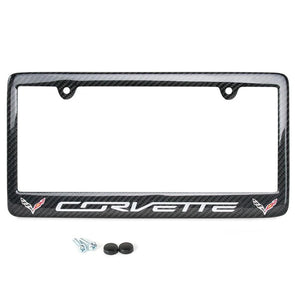 c7-corvette-carbon-fiber-gray-script-w-double-logo-license-plate-frame
