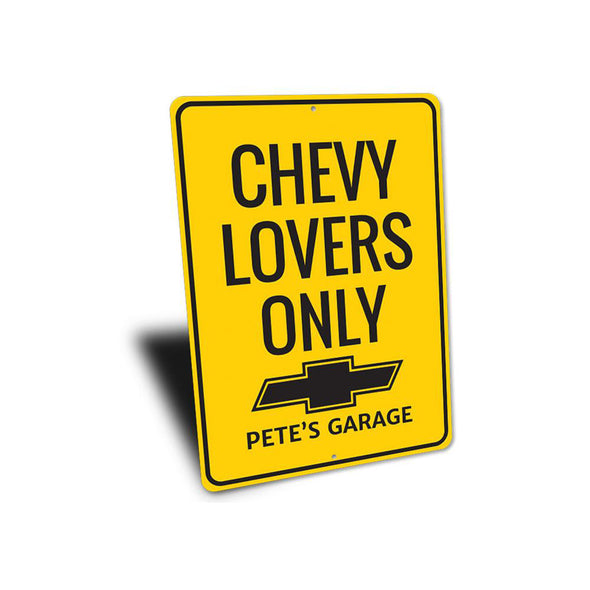 Personalized Chevy Lovers Only - Aluminum Sign