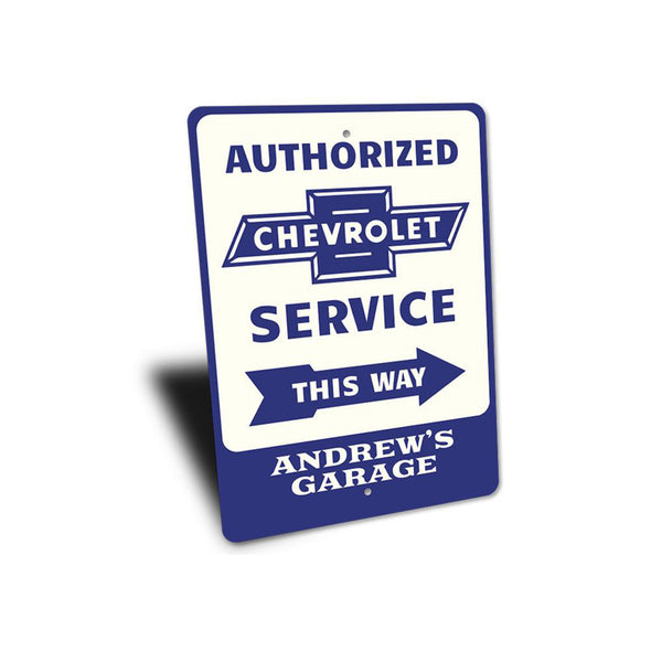 Personalized Chevrolet Authorized Service - Aluminum Sign