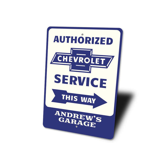 Personalized Chevrolet Authorized Service - Aluminum Sign