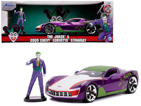 2009 Corvette Stingray Joker Figure DC Comics 1/24 Diecast