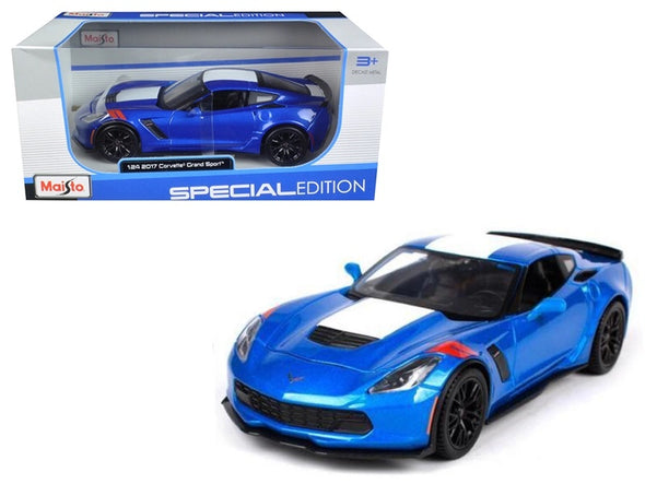 2017 Chevrolet Corvette Grand Sport Blue 1/24 Diecast Model