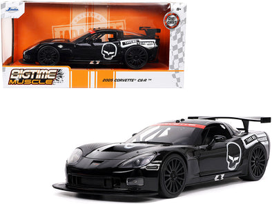 2005-chevrolet-corvette-c6-r-take-no-prisoners-black-with-graphics-bigtime-muscle-series-1-24-diecast-model-car-by-jada