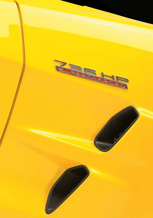 Corvette Custom HP and Supercharged Billet Chrome Badges