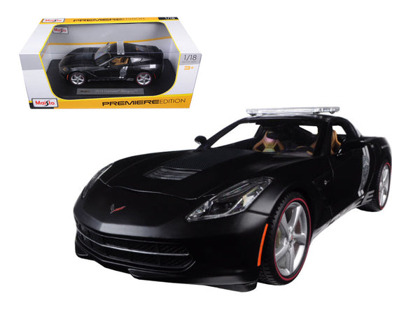 2014 Chevrolet Corvette C7 Stingray Police Matt Black 1/18 Diecast - [Corvette Store Online]