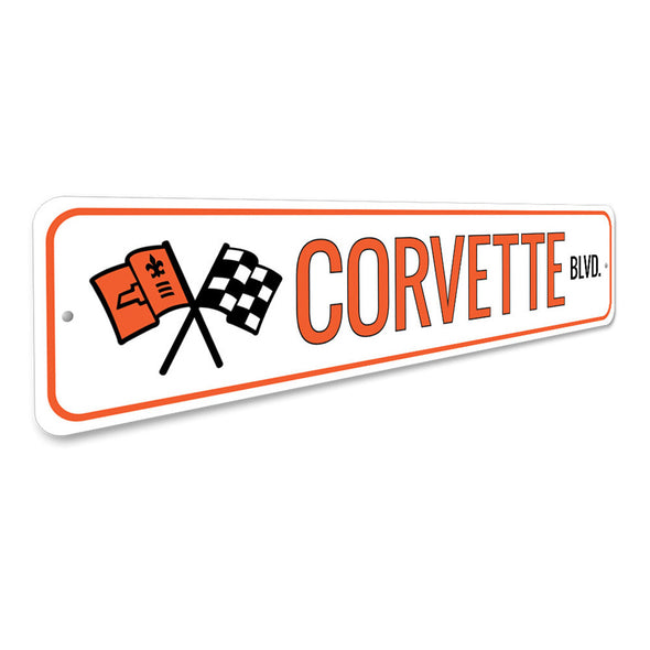 C2 Corvette Blvd Street Sign - Aluminum Sign
