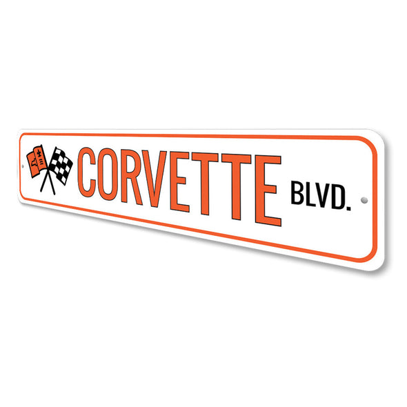 C2 Corvette Blvd Street Sign - Aluminum Sign