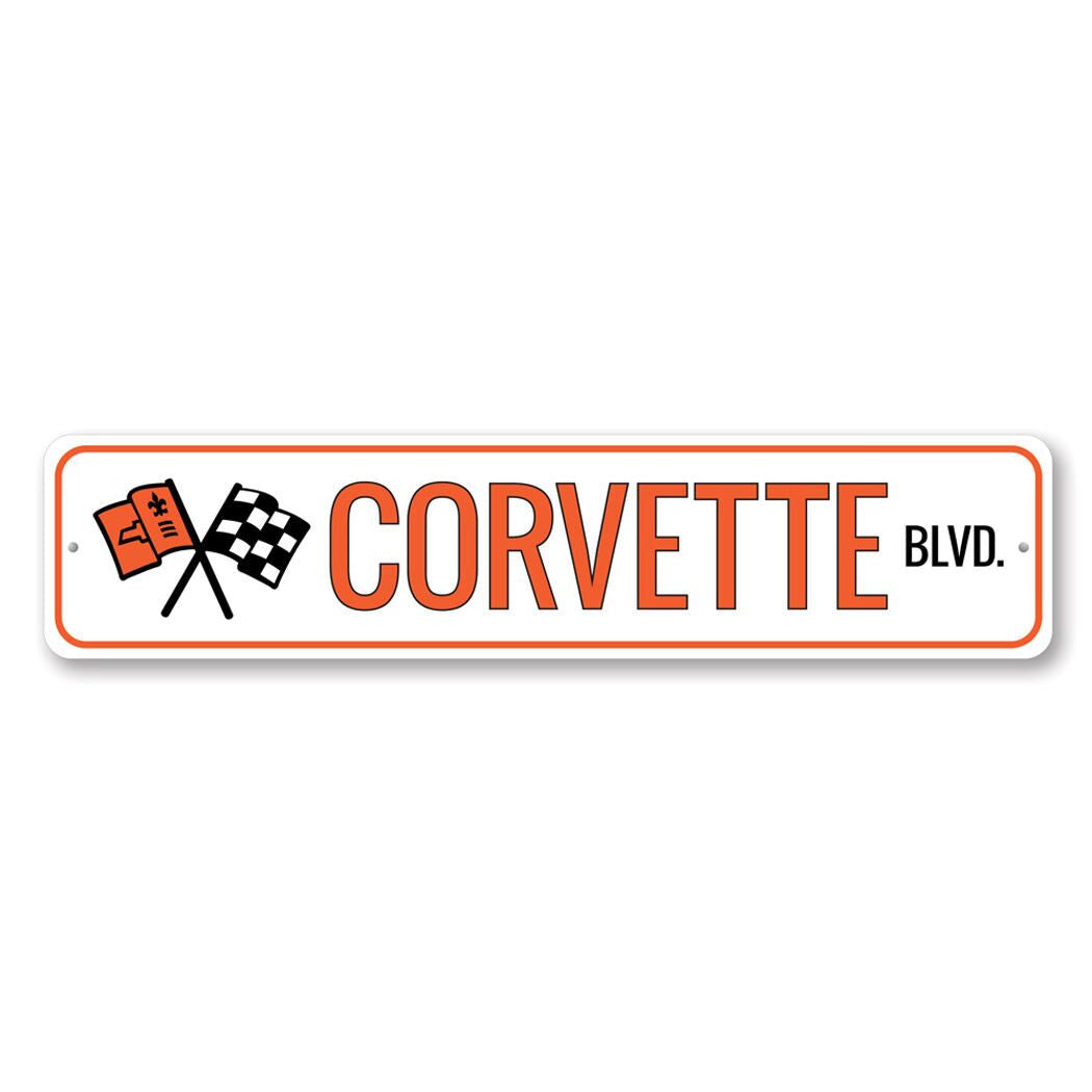 C2 Corvette Blvd Street Sign - Aluminum Sign