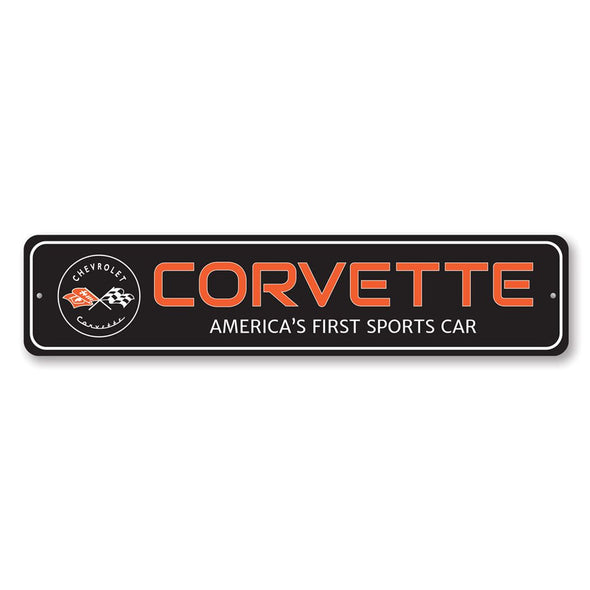 C1 Corvette Sports Car Street Sign - Aluminum Sign