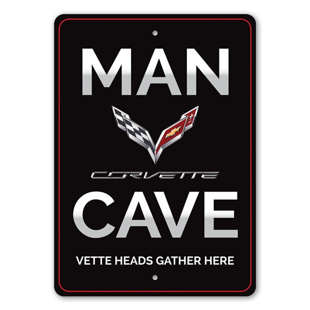 C7 Corvette Man Cave Sign - Aluminum Sign