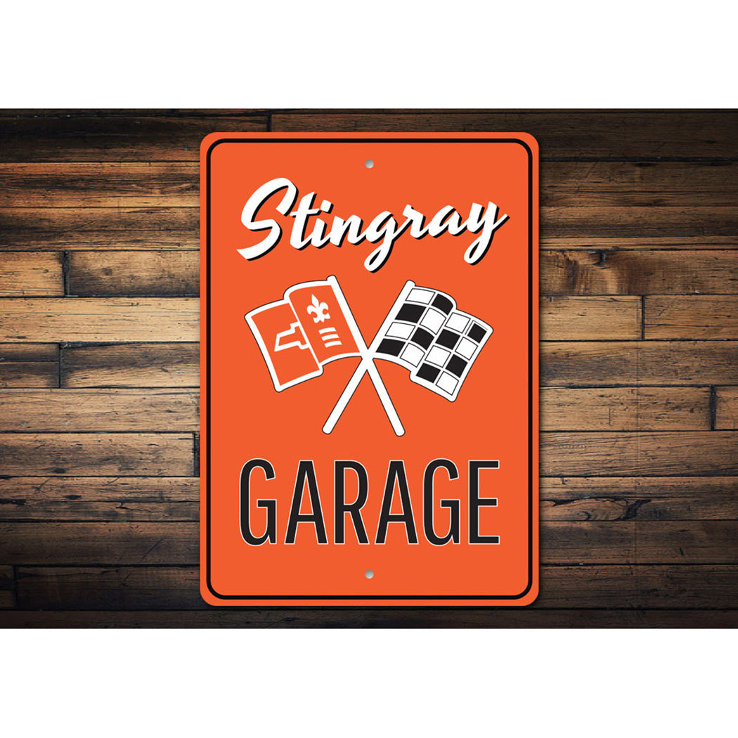 Corvette Stingray Garage - Aluminum Sign