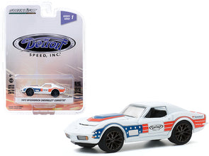 1972-chevrolet-corvette-bfgoodrich-white-with-red-and-blue-stripes-detroit-speed-inc-series-1-1-64-diecast-model-car-by-greenlight