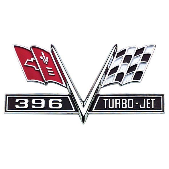 C2 Corvette 396 Turbo Jet Emblem Steel Sign