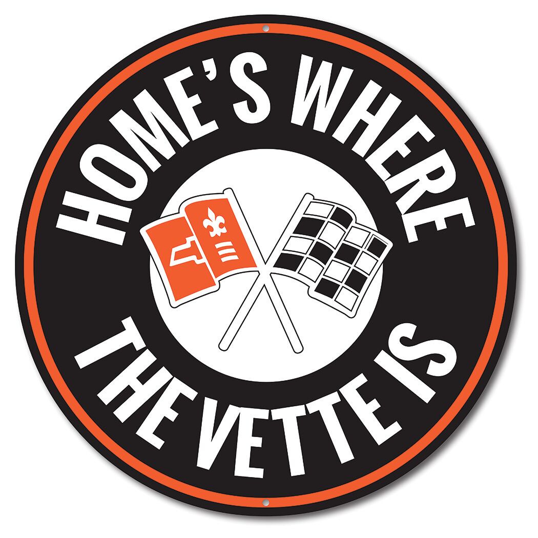 Corvette C2 Home’s Where the Vette Is Car Sign