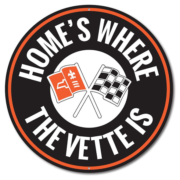 Corvette C2 Home is Where the Vette Is Car Sign