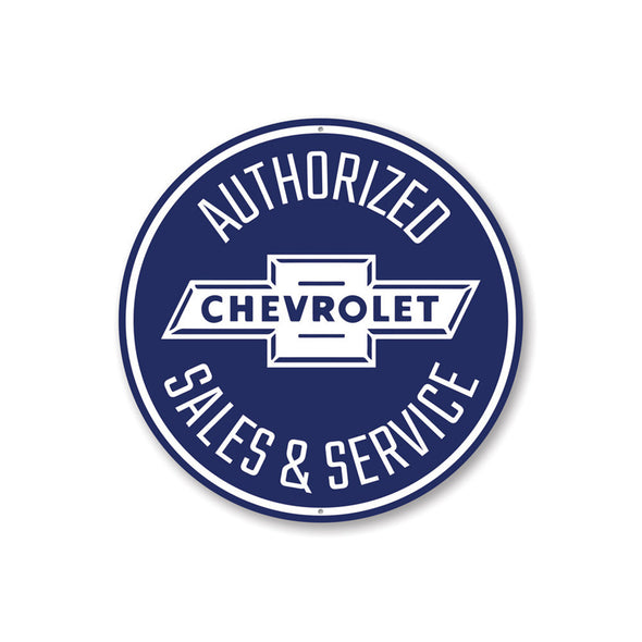 Authorized Chevrolet Sales and Service - Aluminum Sign