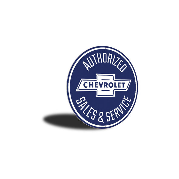 Authorized Chevrolet Sales and Service - Aluminum Sign