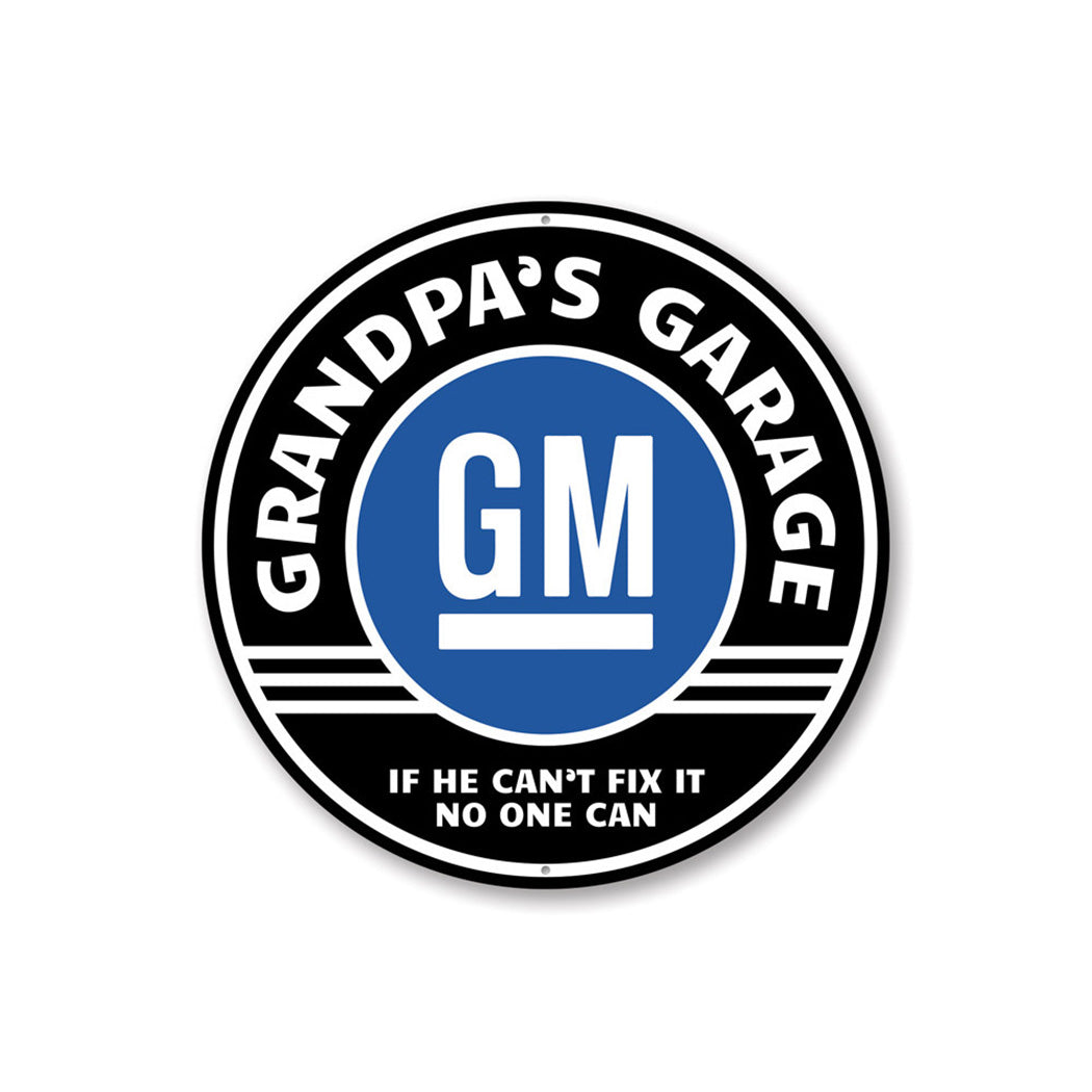 Grandpa's GM Garage - Aluminum Sign