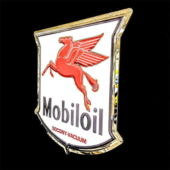 Mobil Pegasus Shield Metal Sign