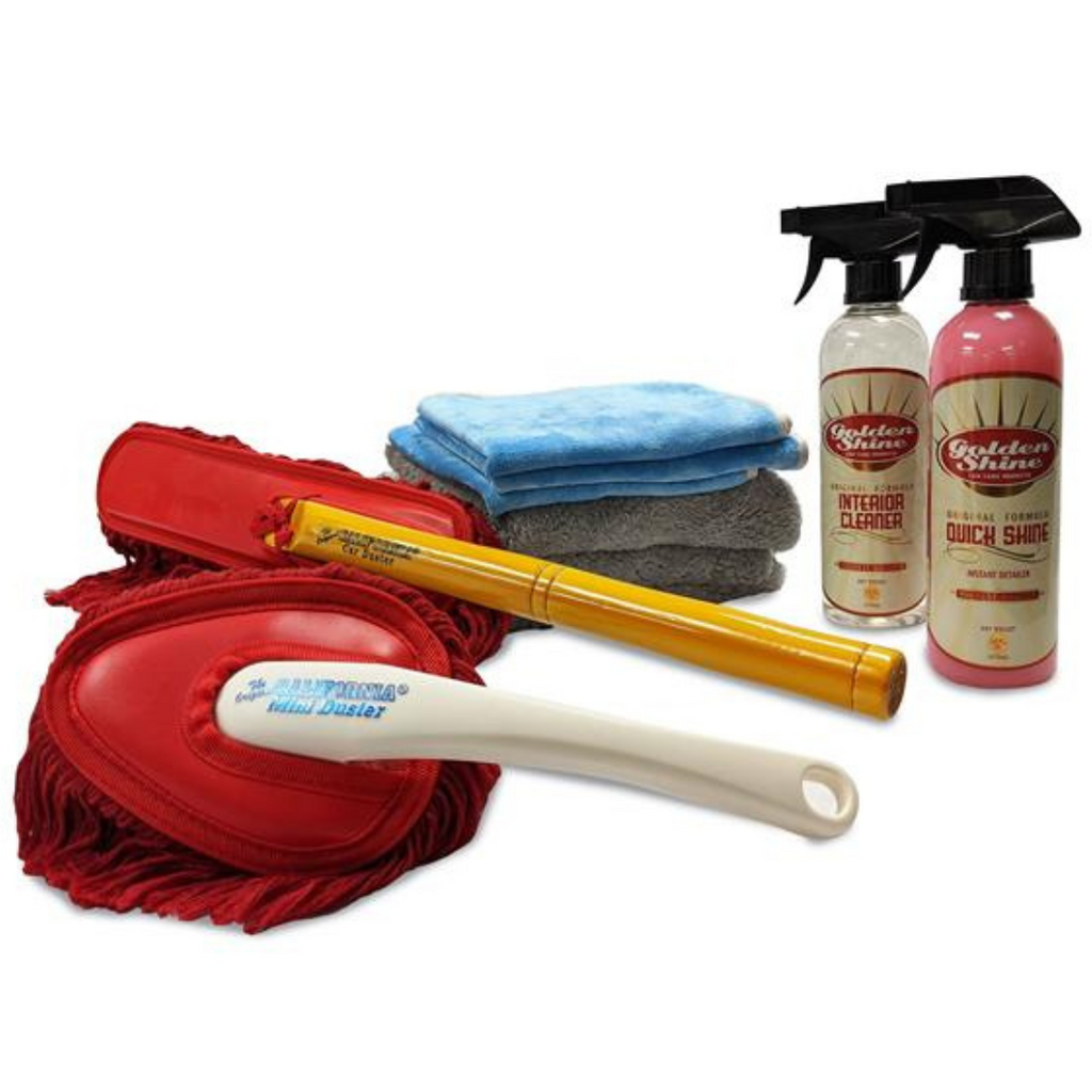 Auto Detailing Kit, California Car Duster with Wood Handle